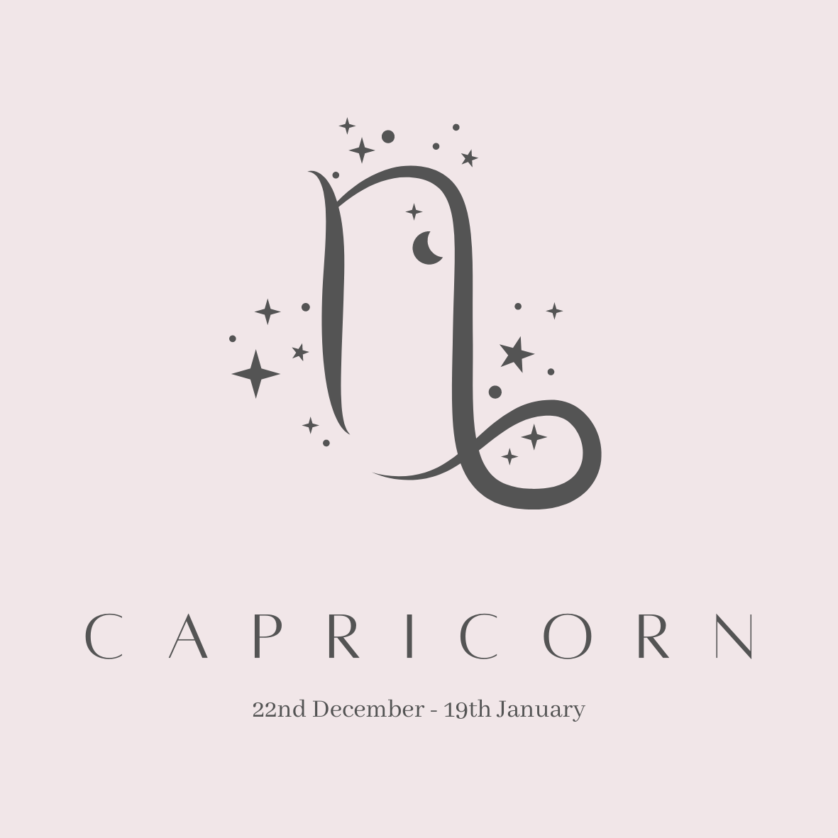 Capricorn Zodiac Huggie Hoop Stud Earrings