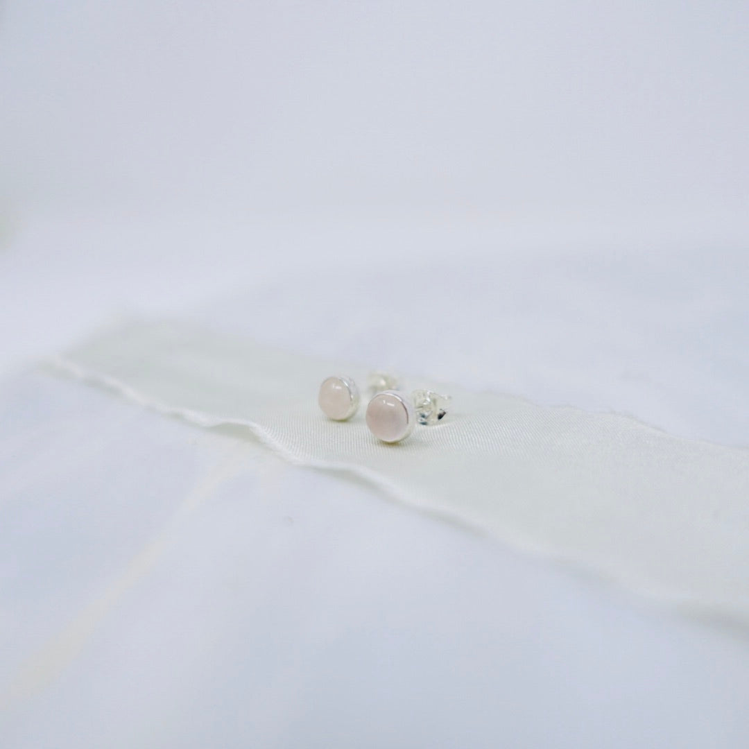 'Self Love' Rose Quartz Stud Earrings