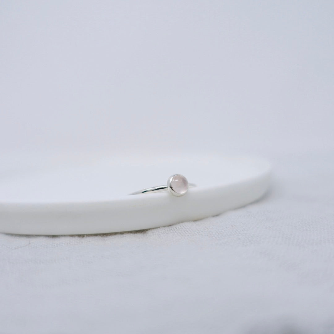 'Self Love' Rose Quartz Stacking Ring