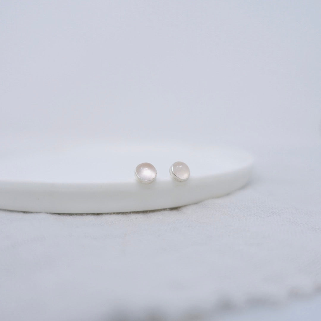 'Self Love' Rose Quartz Stud Earrings