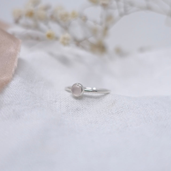 'Self Love' Rose Quartz Stacking Ring