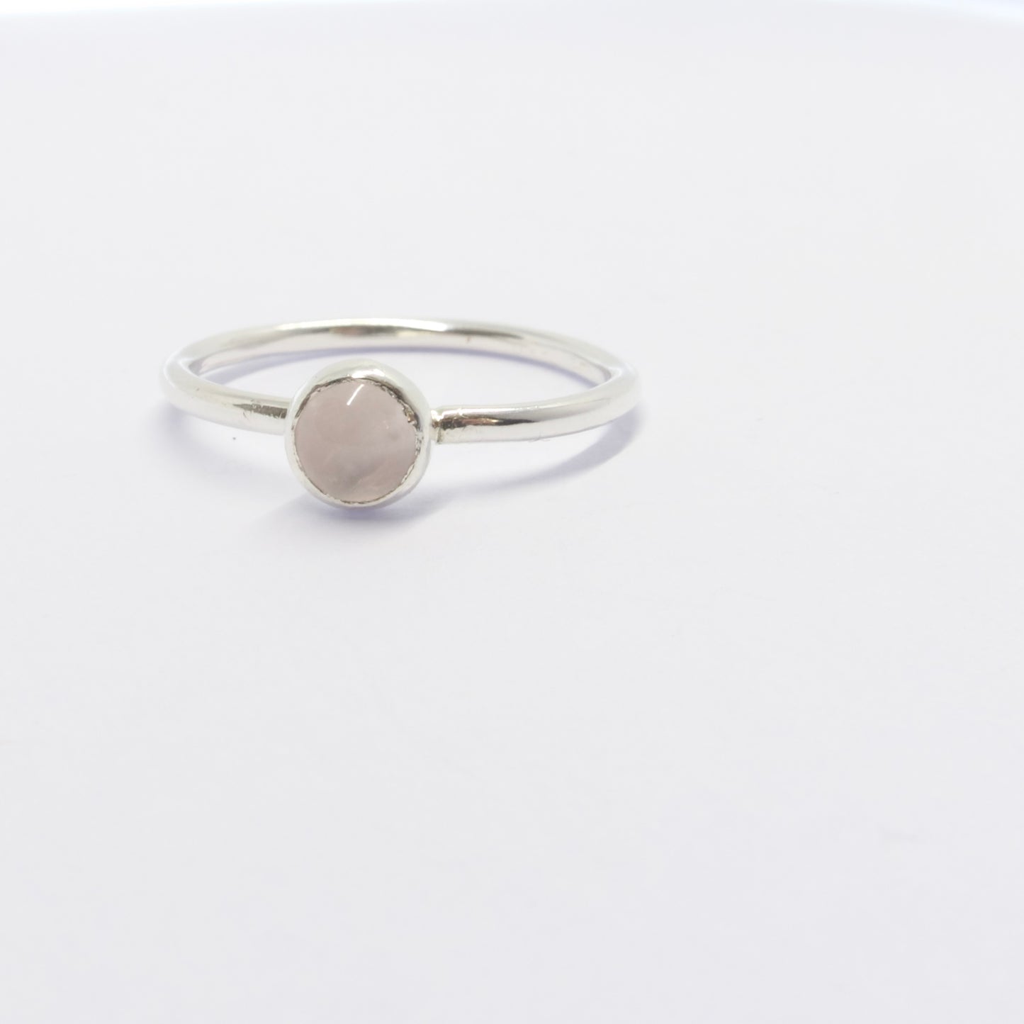 'Self Love' Rose Quartz Stacking Ring