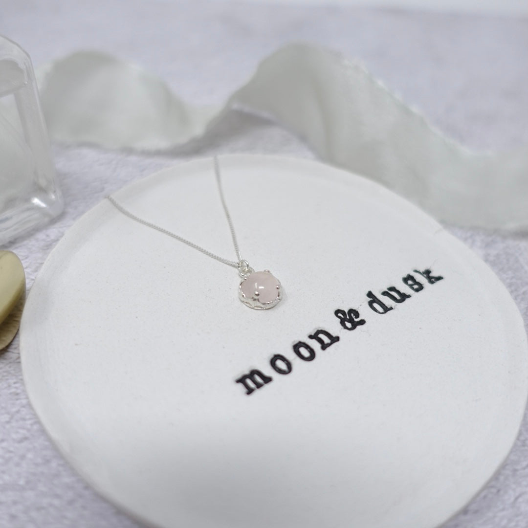 'Love' Rose Quartz Pendant