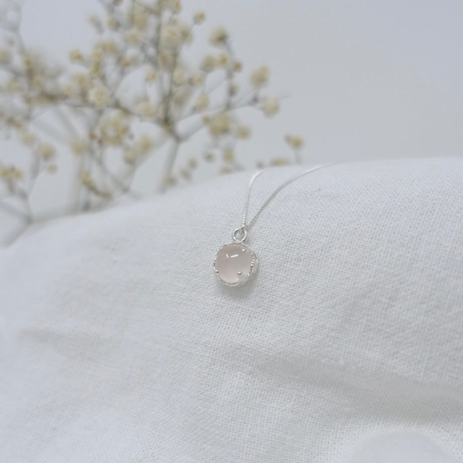 'Love' Rose Quartz Pendant