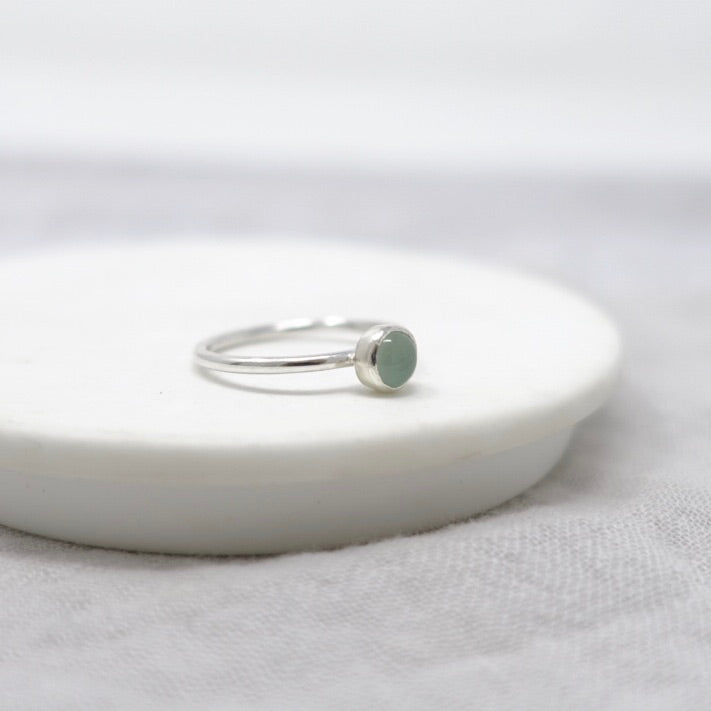 'Confidence' Chalcedony Stacking Ring