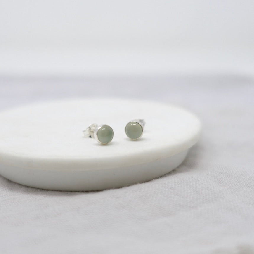 'Confidence' Chalcedony Stud Earrings