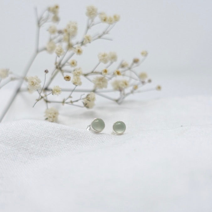 'Confidence' Chalcedony Stud Earrings