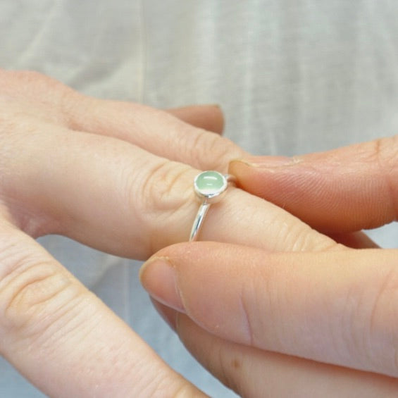 'Confidence' Chalcedony Stacking Ring