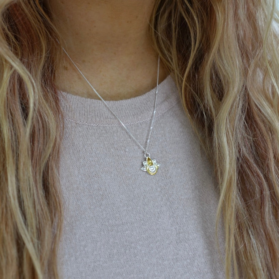 Lotus Moon Necklace